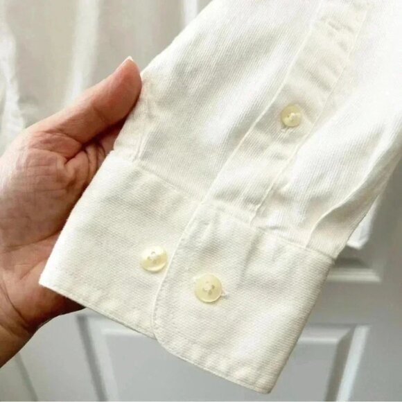 Northern Spirit Men’s Button Down Shirt Cotton Long Sleeve Classic White Medium - Picture 6 of 15